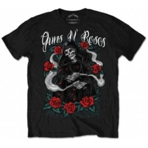 Image of Guns N Roses Roses Reaper Mens Black T Shirt: X Large