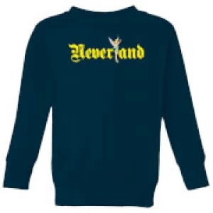 Image of Disney Peter Pan Tinkerbell Neverland Kids Sweatshirt - Navy - 9-10 Years