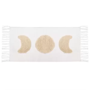 Image of Sass & Belle Moon Phases Tufted Rug White