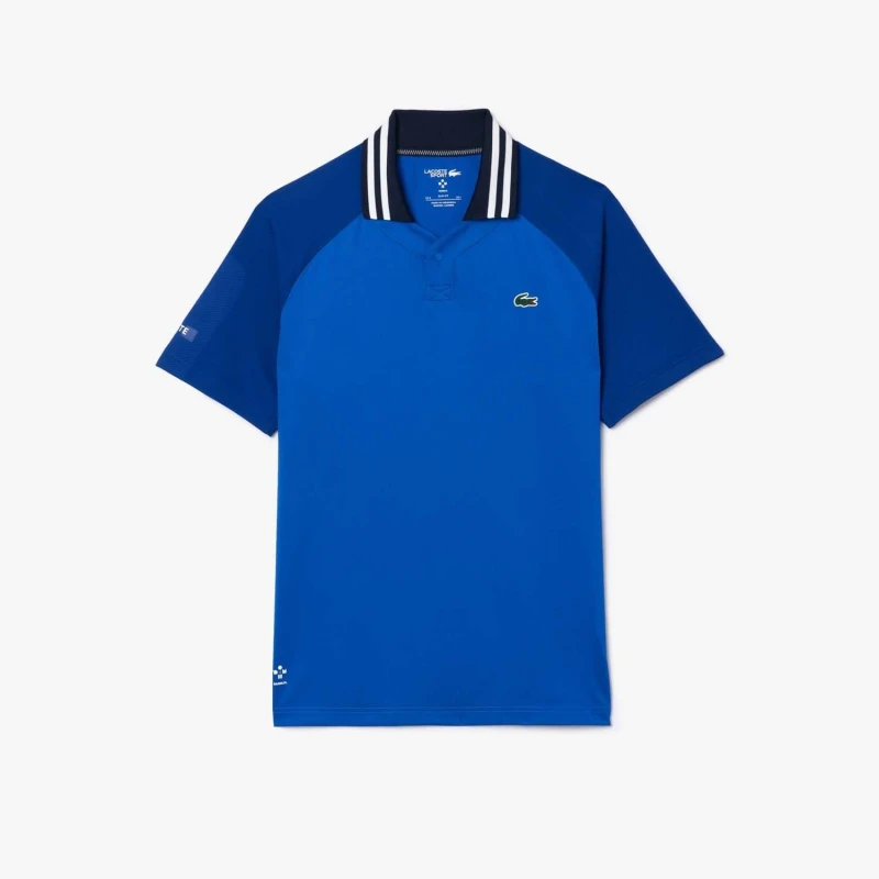 Image of Lacoste Tennis x Daniil Medvedev Slim-Fit Polo Shirt Blue male XS