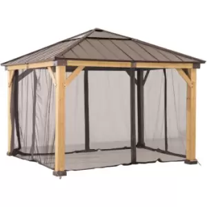Image of Cedar wood Gazebo Net for 336cm x 336cm
