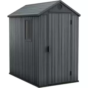 Image of Keter Darwin 6 x 4ft Modern Plastic Outdoor Garden Storage Shed In Grey