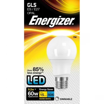 Image of Energizer LED 806lm E27 Warm White Dimmable ES 9.2w