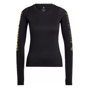 Image of adidas End Plastic Waste Long Sleeve T-Shirt Womens - Black