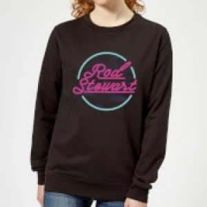 Image of Rod Stewart Neon Womens Sweatshirt - Black