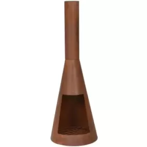 Image of Ambiance Fireplace with Chimney Ambient 100cm Rust