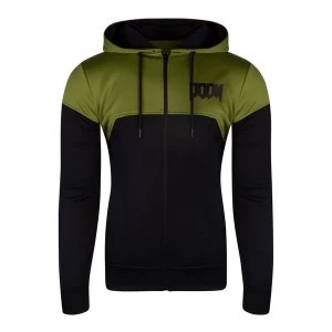 Image of Doom - Eternal Mixom Manufactured Teq Full Length Zip Hoodie (Green/Black)