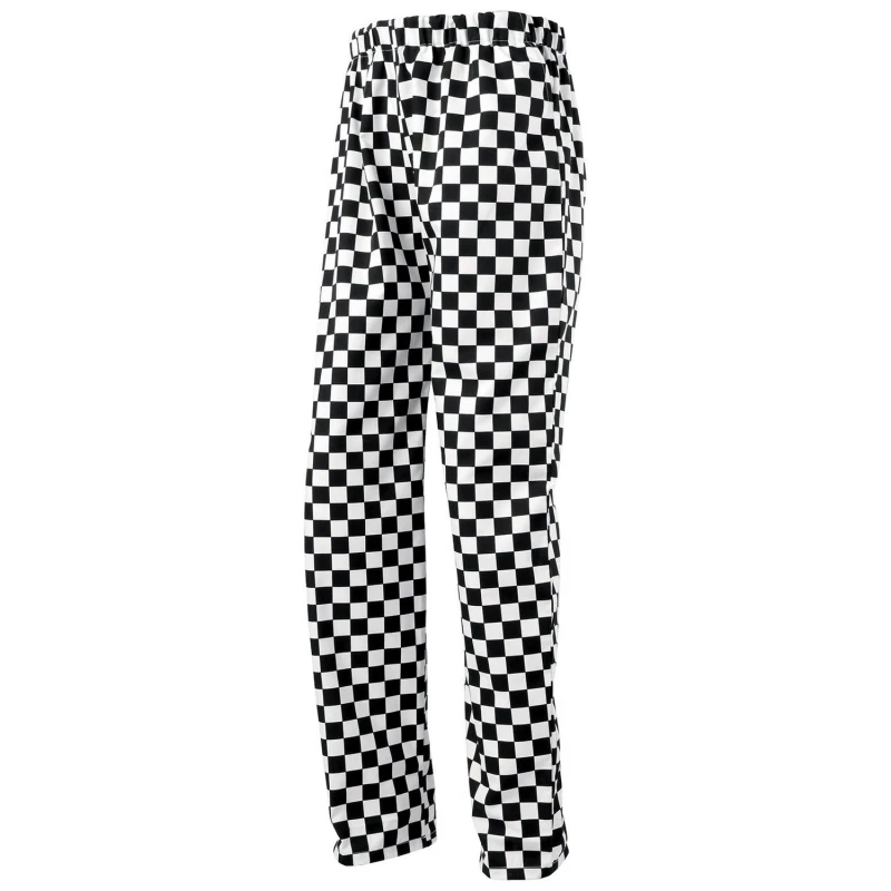 Image of Premier Premier Men Essential Checked Chef Trousers in True Black Size: X-Small True Black XS Male 5063470538706