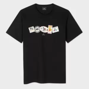 Image of Paul Smith Mens Reg Fit Tshirt Ps In A Row