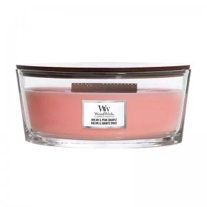 Image of Woodwick Melon & Pink Quartz Scented Candle 453.6g