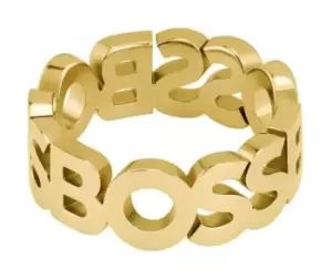 Image of BOSS 1580446M Mens Kassy Ring Gold IP Stainless Jewellery