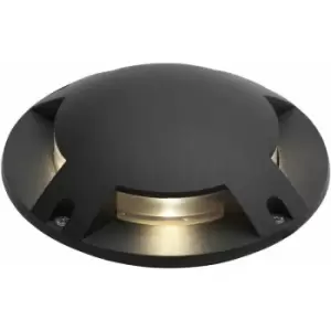Image of Scout Outdoor Surface Mounted Ground Light (210mm) Black - Zinc