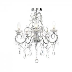 Image of Spa 5-Light Ceiling Light Fixture - Chrome
