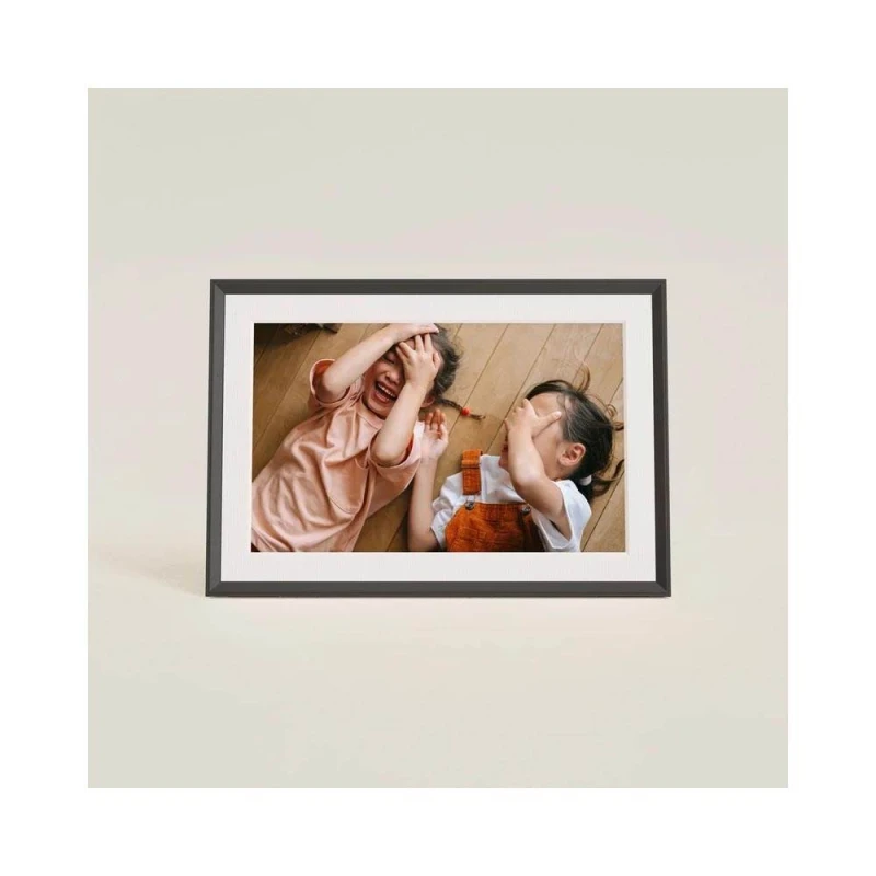 Image of Aura Carver Mat 15-inch Digital Picture Frame Clay with White Mat