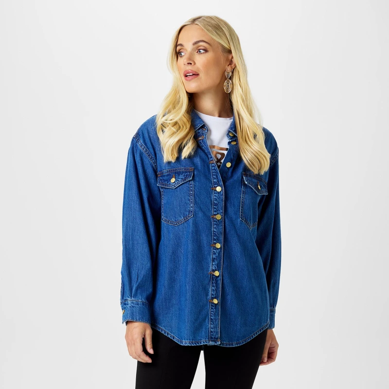 Image of Biba Biba Denim Shirt - Blue Blue 8