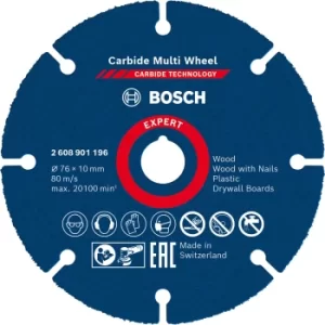 Image of Bosch Expert Carbide Multi Cutting Disc 76mm Pack of 1