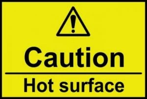 Image of Caution Hot Surface Sign, S/A Vinyl