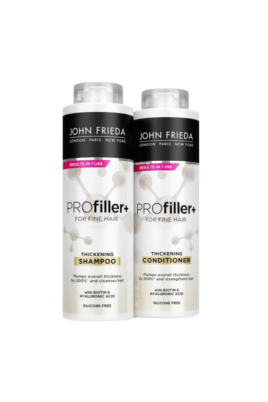 Image of John Frieda ''Shampoo & Conditioner' Duo Pro Filler+ for Fine Hair 500ml White