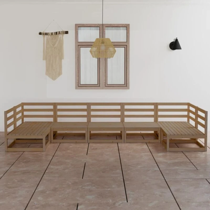Image of VIDAXL 7 Piece Garden Lounge Set Solid Pinewood Vidaxl 8720286472354