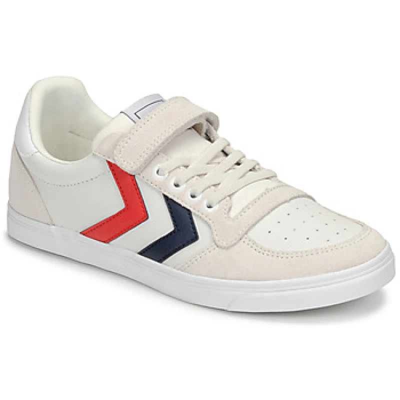 Image of hummel SLIMMER STADIL LEATHER LOW JR girls's Children's Shoes (Trainers) in White