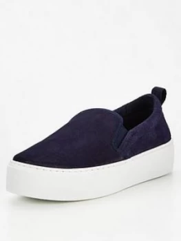 Image of Office Faith Flatform Slip On Plimsoll - Navy
