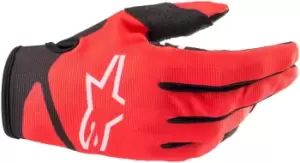 Image of Alpinestars Radar 22 Motocross Gloves, black-red, Size S, black-red, Size S