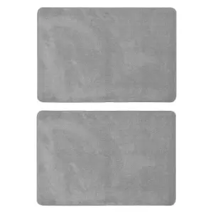 Image of Relay Set of 2 Mats - Grey - 50x80cm