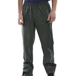 Image of B Dri Weatherproof Super Trousers M Olive Green Ref SBDTOM Up to 3 Day