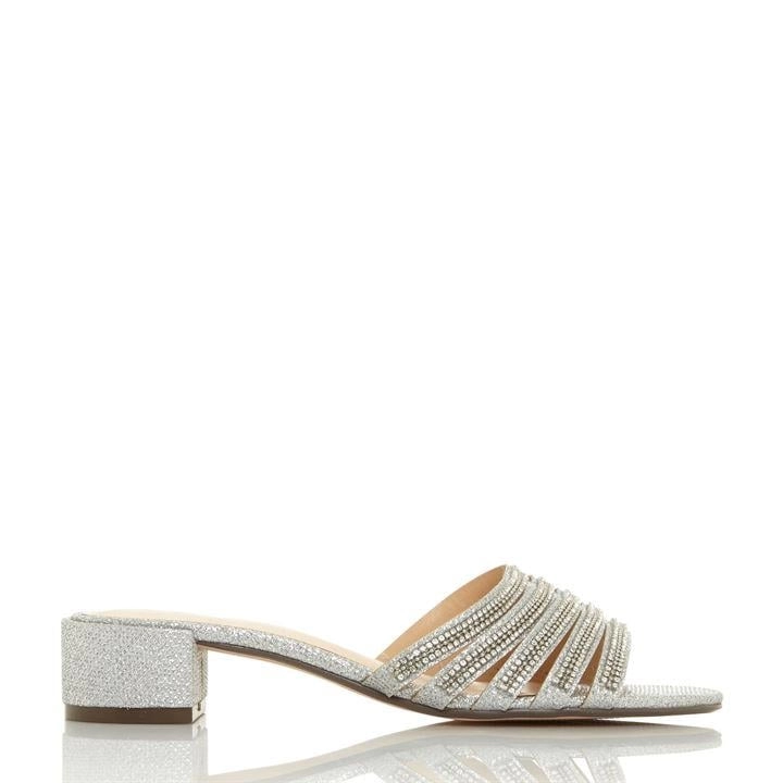 Image of Roland Cartier Silver 'Miikah' Ankle Strap Sandals - 3