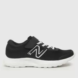 Image of New Balance Black & White 520 V8 V Junior Trainers