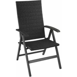 Image of Tectake - Foldable rattan garden chair Melbourne - outdoor seating, garden seating, rattan chair
