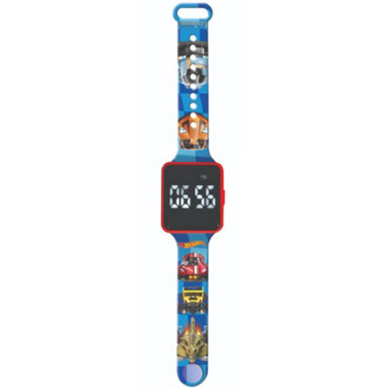 Image of Lexibook Dmw060Hw Hot Wheels LED Digital Watch For Small Wrists 3+Years Kids
