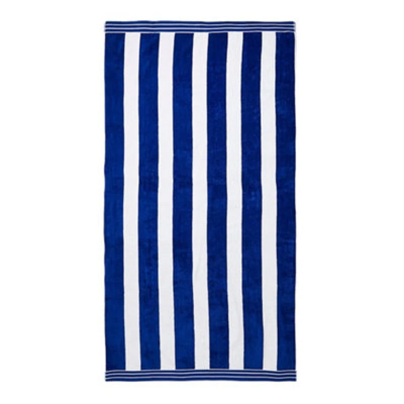Image of Allure Bath Fashions Jumbo Cabana Stripe Beach Towel - Blue