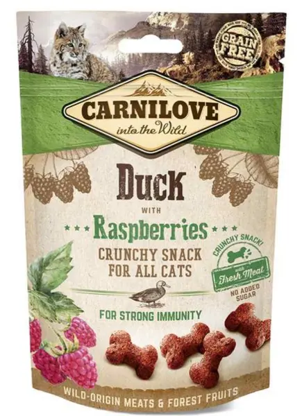 Image of Carnilove Duck with Raspberries Crunchy Cat Treats 50g