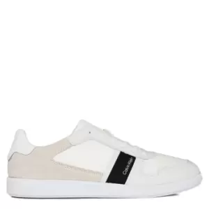 Image of Calvin Klein Lace Up Mix Trainers - White