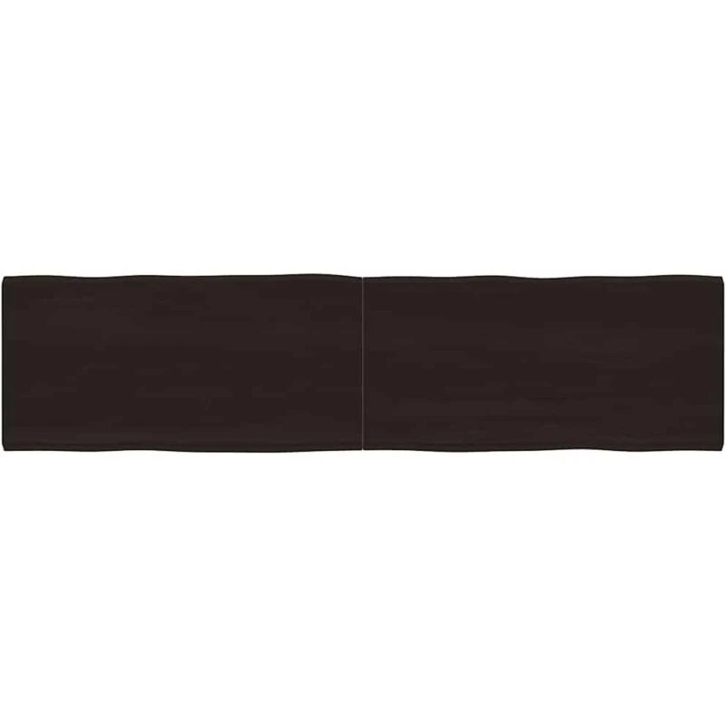 Image of Vidaxl Table Top Dark Brown 200X50X(2-4) Cm Treated Solid Wood Live Edge, Brown 364048