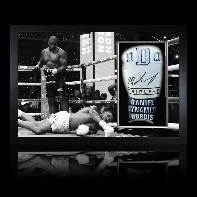 Image of The Fan Cave Daniel Dubois Signed White Glove Iconic Frame White unisex 690mm x 48