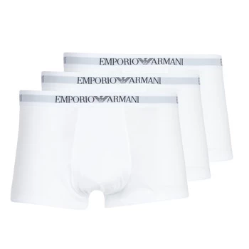 Image of Emporio Armani 3 Pack Cotton Trunks White Size XL Men