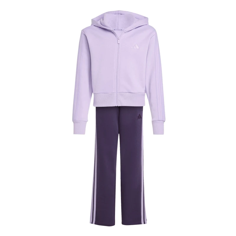 Image of Adidas SPORTSWEAR Junior Brushed Fleece Tracksuit Purple Baby 7/8Y (120 to 126CM);14/15Y (162 to 168CM);13/14Y (153 to 162CM);11/12Y (144 to 150CM);9/
