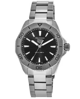 Image of Tag Heuer Aquaracer Quartz Black Dial Steel Mens Watch WBP1110.BA0627 WBP1110.BA0627