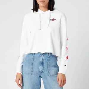 Image of Tommy Jeans Womens Modern Logo Hoody - White - M