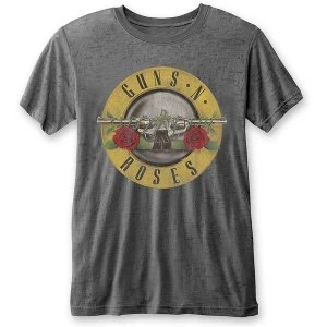Image of Guns N' Roses - Classic Logo Unisex Medium T-Shirt - Grey