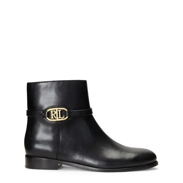 Image of Lauren by Ralph Lauren Briela Leather Bootie - Black 5
