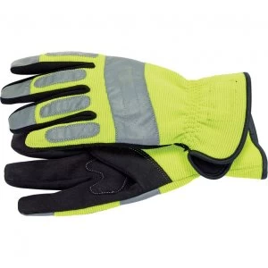 Image of Draper Expert Hi Vis Mechanics Gloves Yellow L