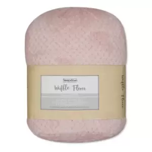 Image of I Saw It First Waffle Fleece Duvet Cover and Pillow Case Set - Pink