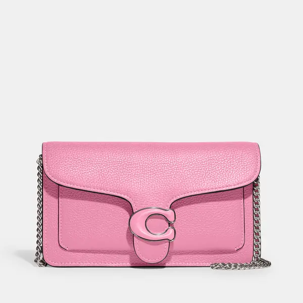 Image of Coach Tabby 26 Pebble-Grained Leather Shoulder Bag Pink female CH735 LHWPU