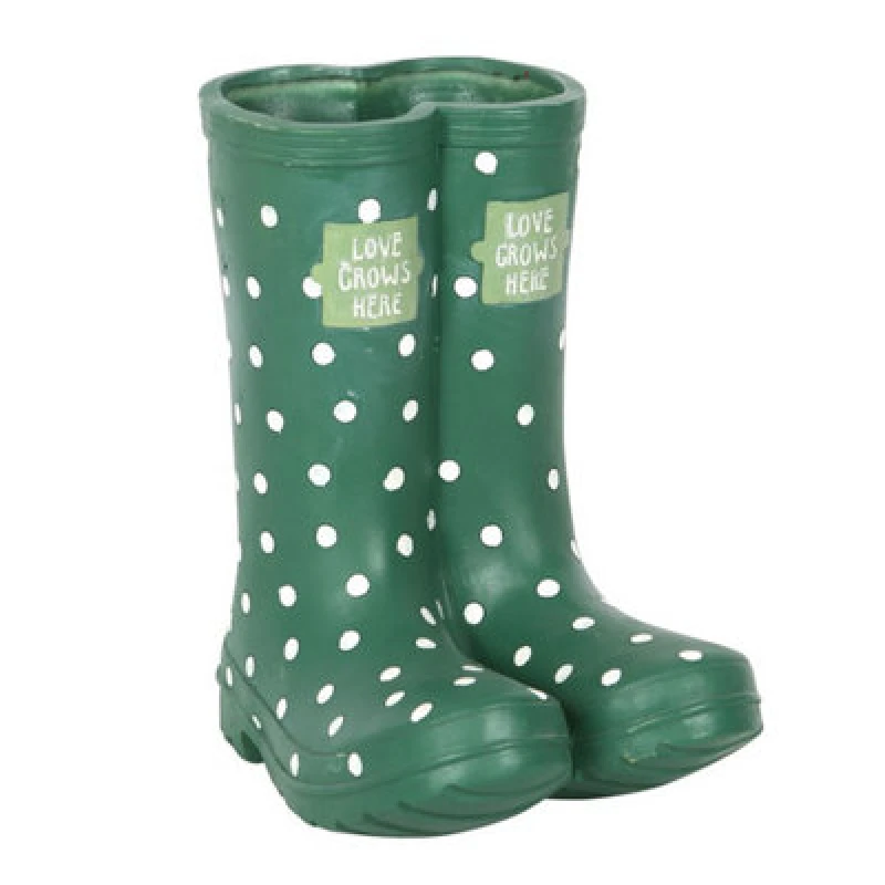 Image of Something Different Green Welly Boot Planter Green PI08101