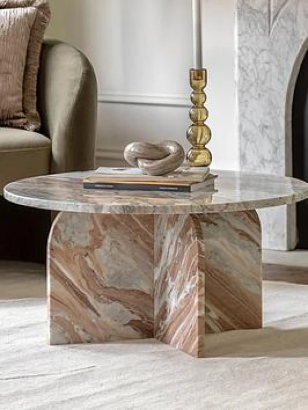 Image of EDITE Addison Sculptural Marble Coffee Table Natural ONE SIZE
