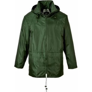 Image of Portwest - S440 Olive Sz 3XL Classic Rain Jacket Coat Waterproof Hooded Zipped