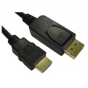 Image of Spire DisplayPort Male To HDMI Male Converter 1 Metre Black